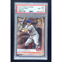 2019 Topps Chrome #86 Pete Alonso New York Mets PSA 8 Update RC HR Derby Champ Mets