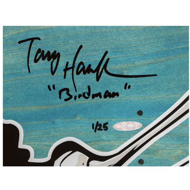 Tony Hawk Autographed/Inscr Birdhouse Falcon 1 Skateboard Deck UDA LE 25
