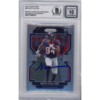 Nico Collins Autographed Houston Texans 2021 Panini Prizm RC Card #360 Texans Beckett 10