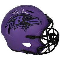 Terrell Suggs Autographed Ravens Full Size 'Rave' Speed Helmet Beckett