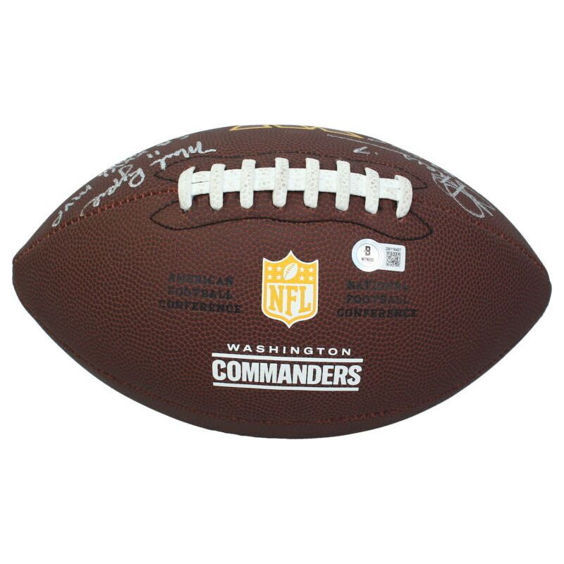 Joe Theisman / Doug Williams / Mark Rypien Auto Inscribed Washington Commanders Football Beckett