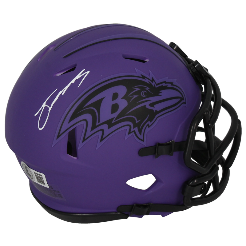 Zay Flowers Autographed Baltimore Ravens 'RAVE' Mini Speed Helmet Beckett