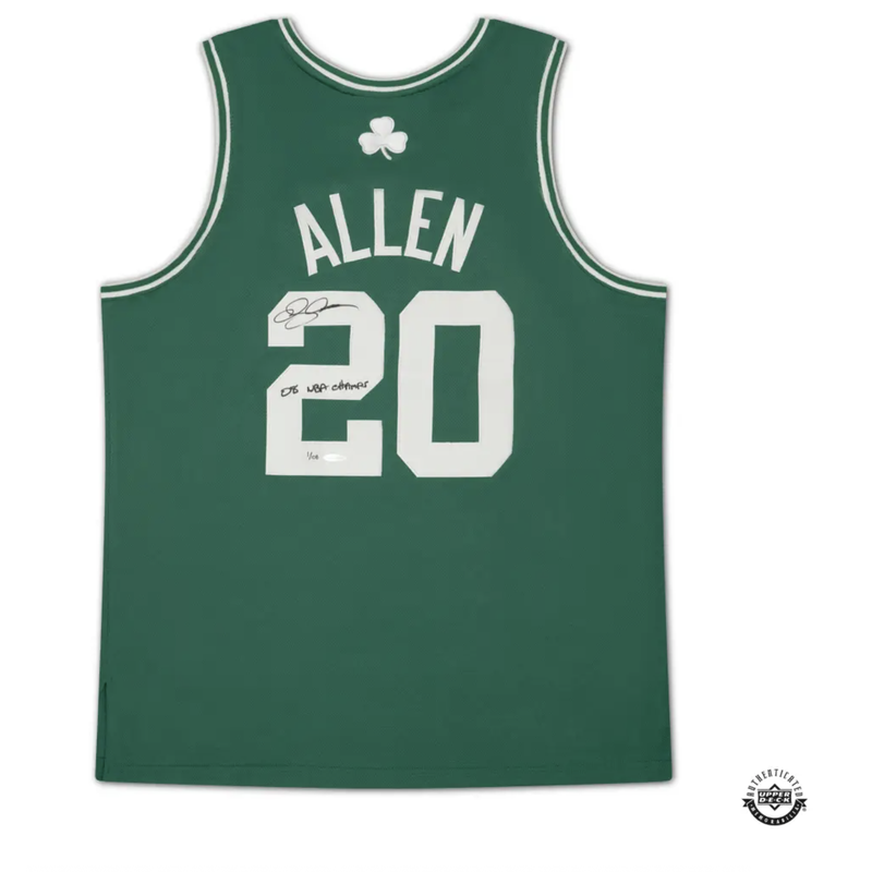 Ray Allen Autographed/Inscr. Boston Celtics Authentic Green M&N Jersey UDA LE 108