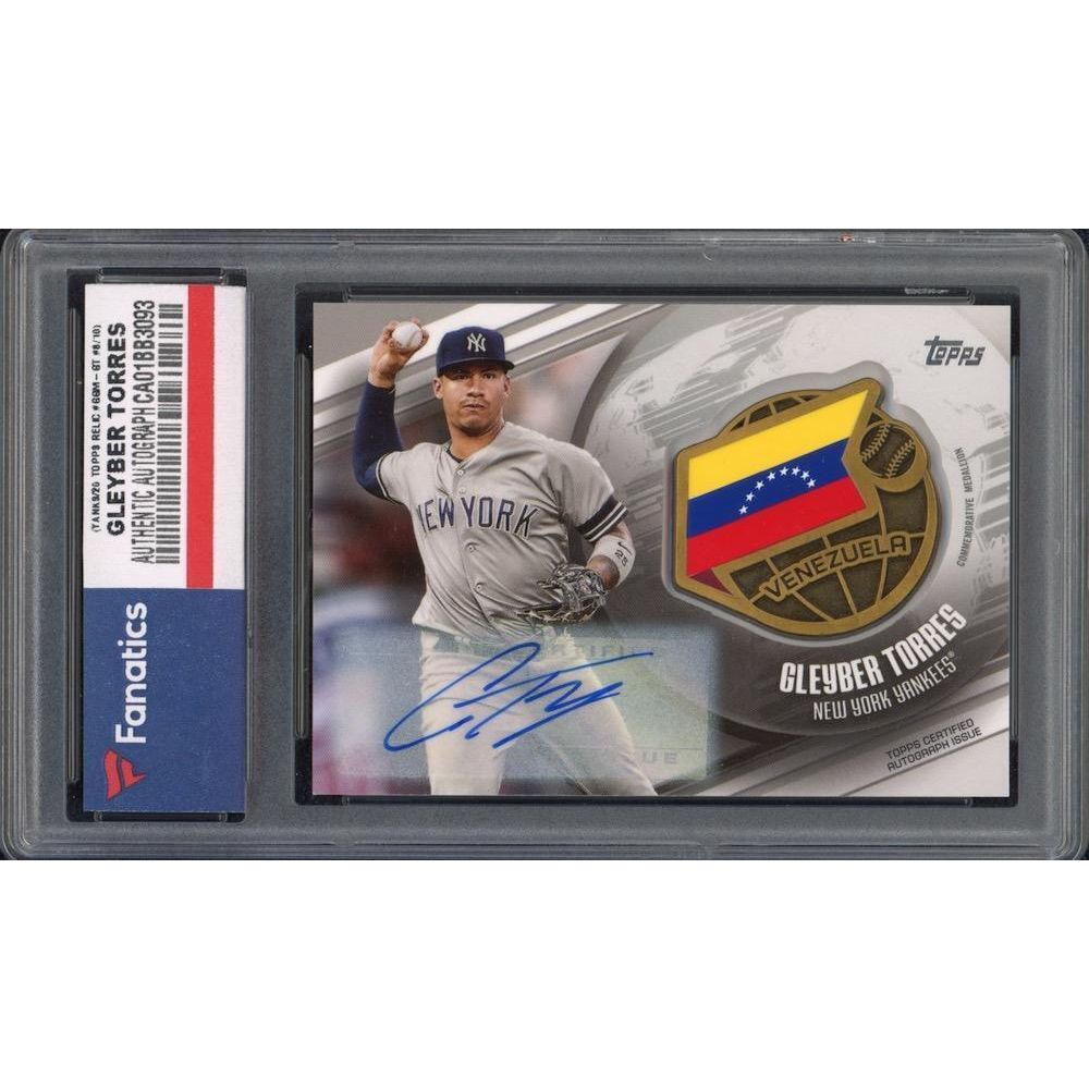 GLEYBER TORRES Autographed Yankees 2020 TOPPS Relic Card FANATICS LE 8/10