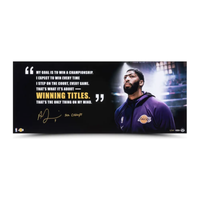 Anthony Davis Autographed and Inscribed Los Angeles Lakers "Winning Titles" 36x15 Photo UDA LE 120