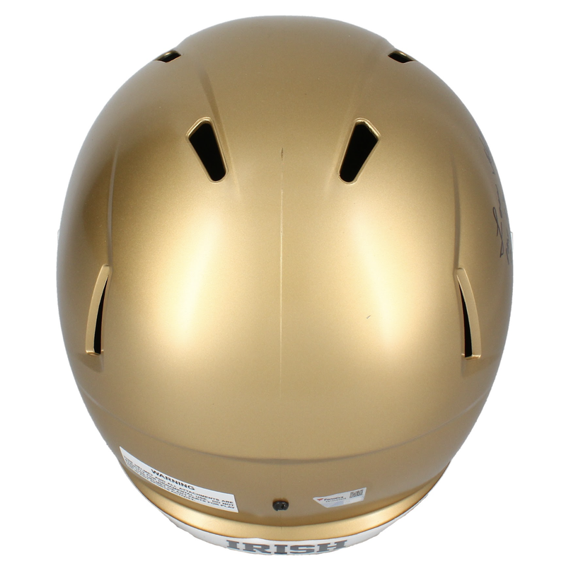 Lou Holtz Autographed Notre Dame "Play Like A Champion" Full Size Helmet Fanatics