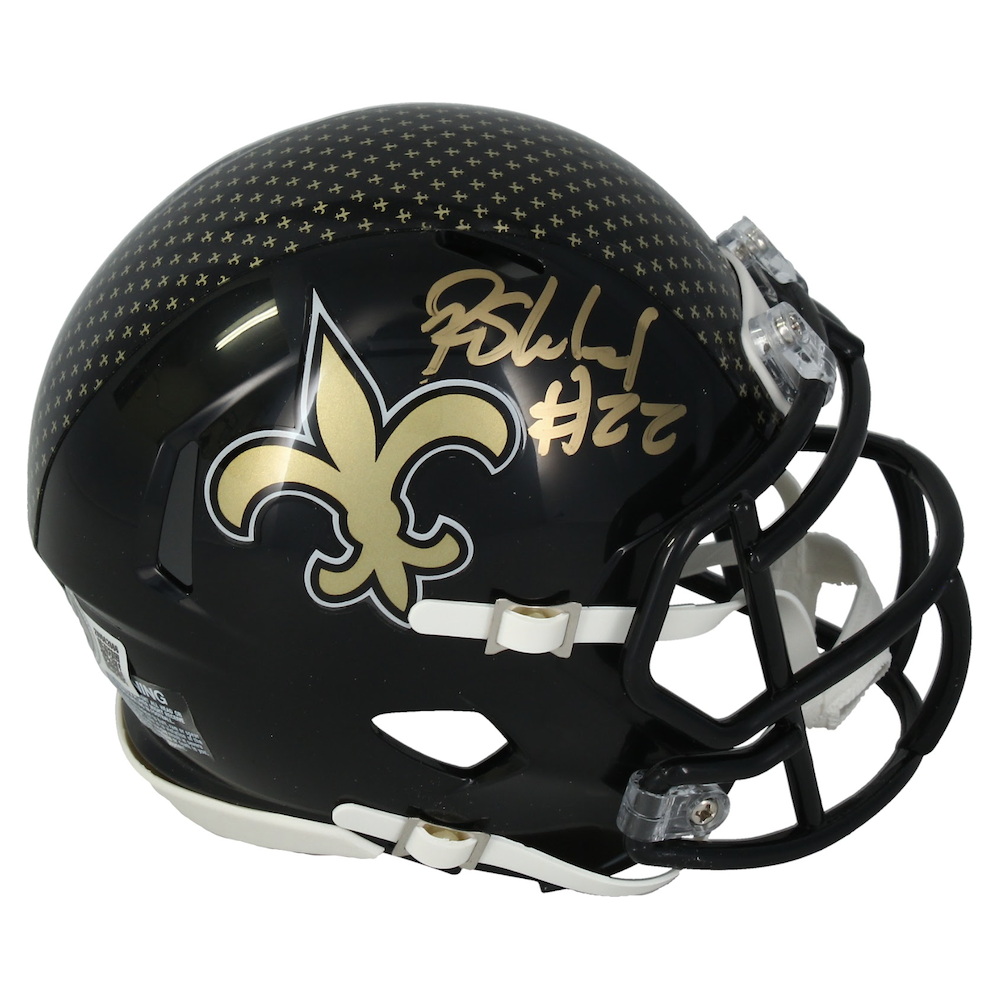 Rashid Shaheed Autographed New Orleans Saints 2022 Alternate Mini Speed Helmet Beckett