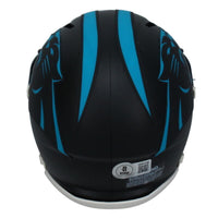 Julius Peppers Autographed Carolina Panthers Black Alternate Mini Speed Helmet Beckett