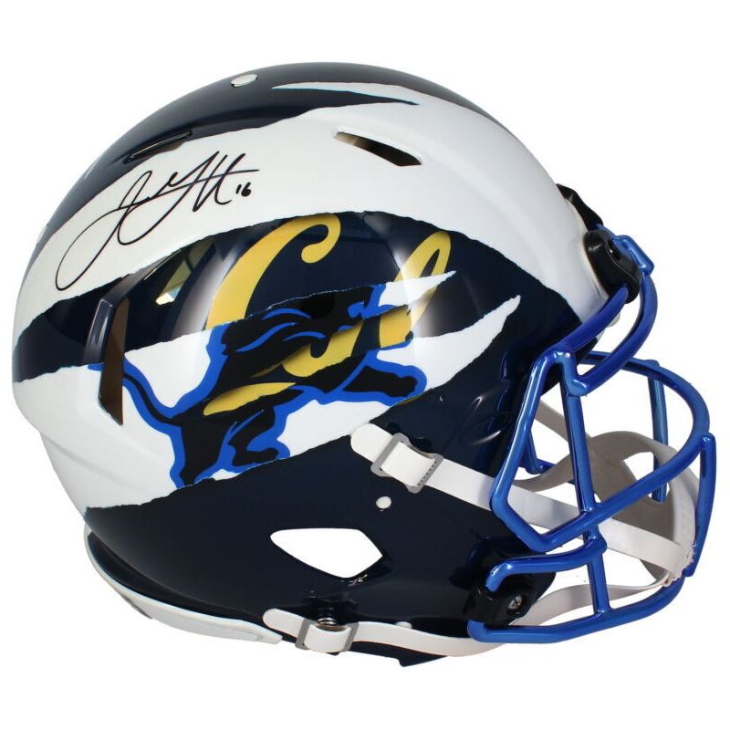 Jared Goff Signed Lions / Cal Bears Custom Painted Authentic Helmet Fanatics