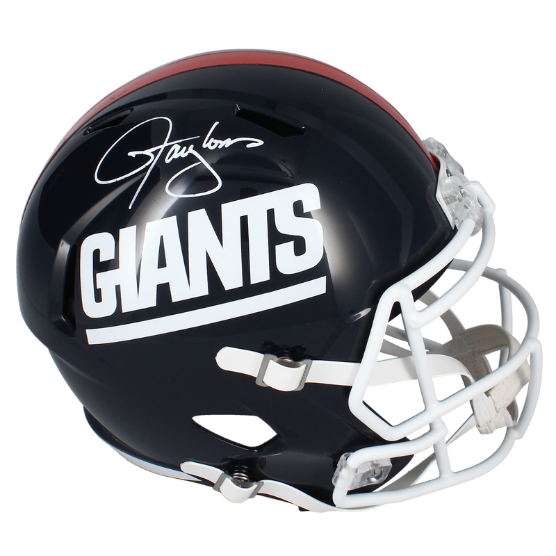 Lawrence Taylor Autographed New York GIants Throwback Full Size Speed Helmet Beckett