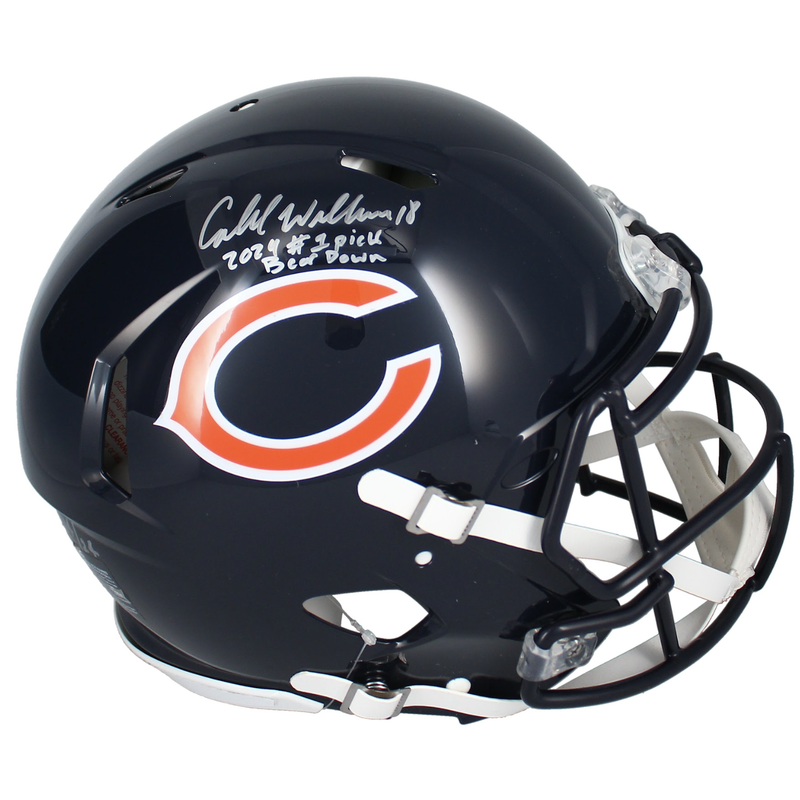 Caleb Williams Autographed "2024 #1 Pick" Chicago Bears Speed Helmet Fanatics LE 4/24