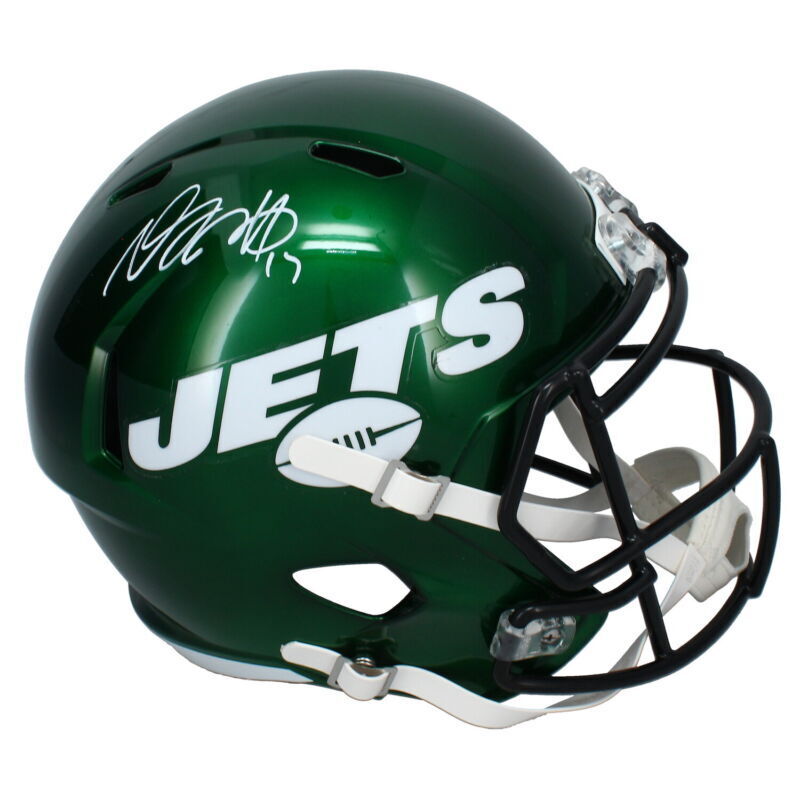 Davante Adams Autographed New York Jets Throwback Full Size Speed Helmet Beckett