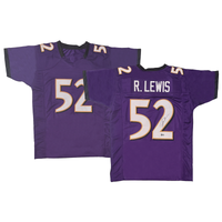 Ray Lewis of the Baltimore Ravens Autographed Custom Purple Jersey Beckett