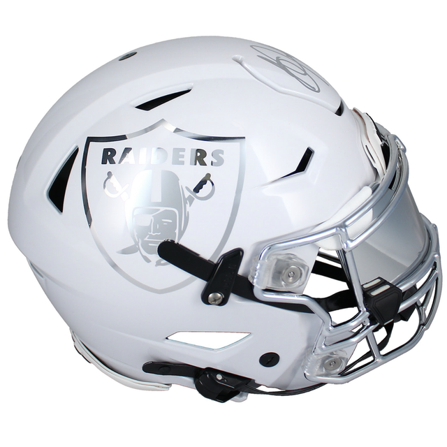 Bo Jackson Autographed Raiders Custom Chrome SpeedFlex Helmet Beckett