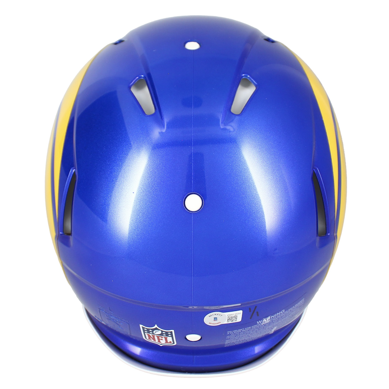 Kyren Williams Autographed "Play Like A Champion" Rams Authentic Helmet Beckett