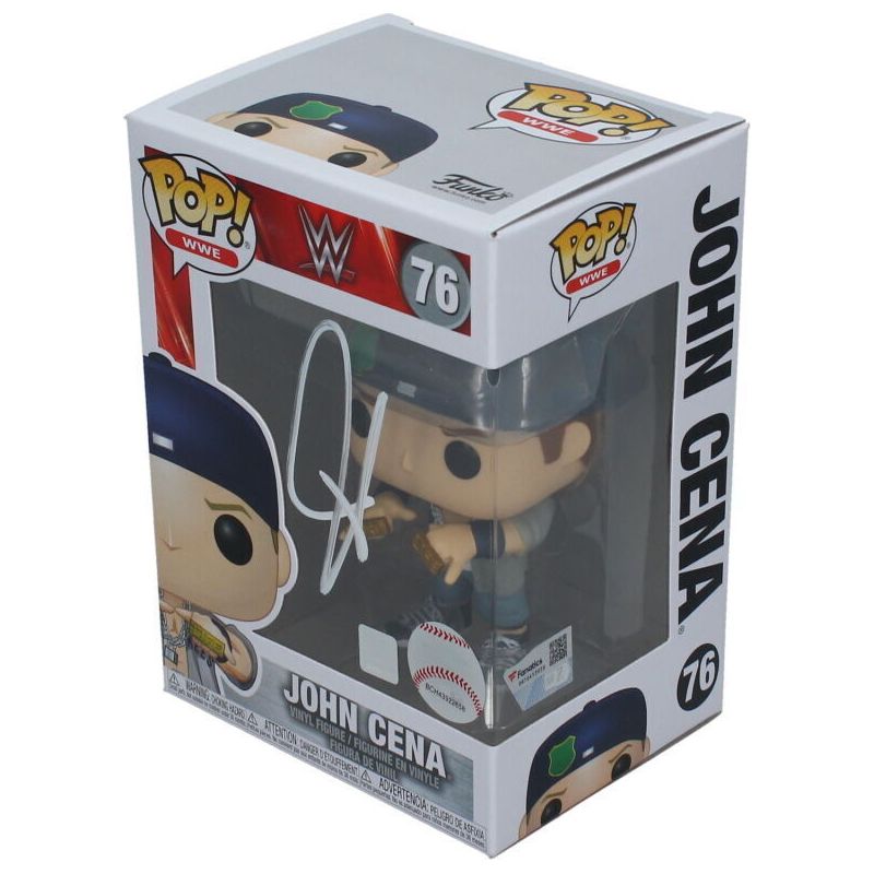John Cena Autographed WWE #176 Dr. of Thuganomics Funko Pop! Figurine Fanatics