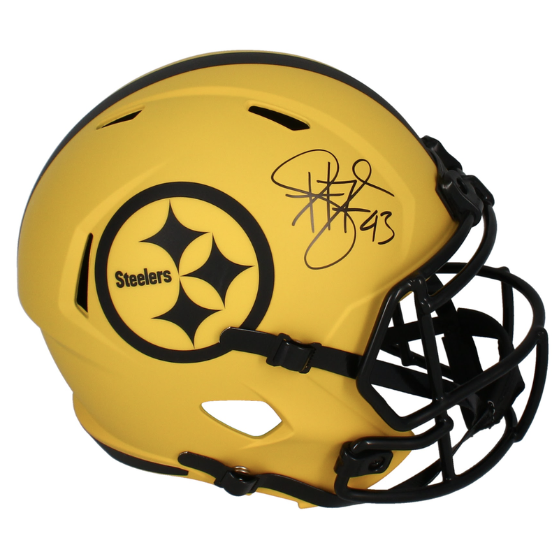 Troy Polamalu Autographed Pittsburgh Steelers 'RAVE' Full Size Helmet Beckett
