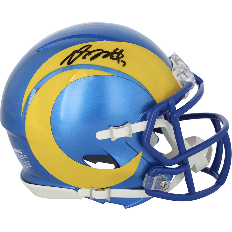 Davante Adams Autographed Los Angeles Rams Mini Speed Helmet Fanatics