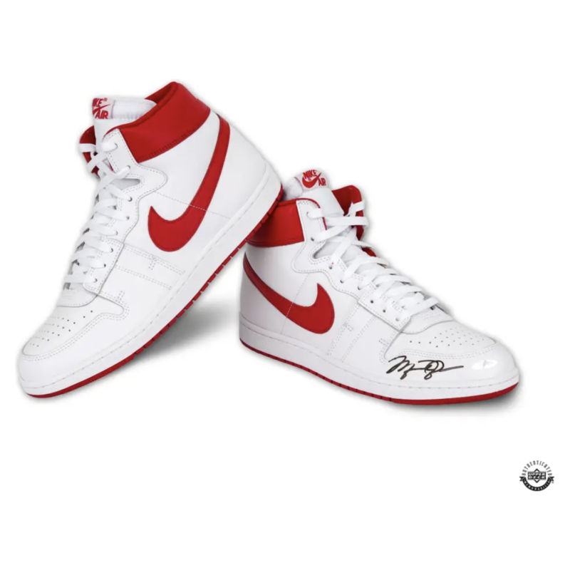 Michael Jordan Autographed Nike Air Ship New Beginnings Shoes UDA