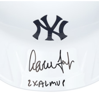 Aaron Judge Autographed "2x AL MVP" Yankees Chrome Batting Helmet Fanatics