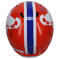 Bo Nix Autographed Denver Broncos Throwback Full Size Speed Helmet Beckett