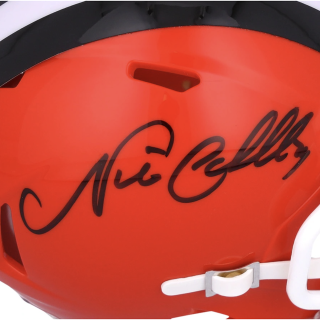 Nick Chubb Autographed Cleveland Browns 2024 Mini Speed Helmet Fanatics