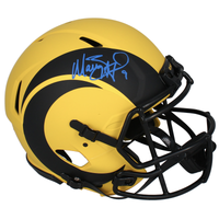 Matthew Stafford Autographed L.A. Rams 'RAVE' Authentic Speed Helmet Fanatics