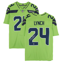 Marshawn Lynch Autographed Seattle Seahawks  Green Limited Nike Jersey Fanatics
