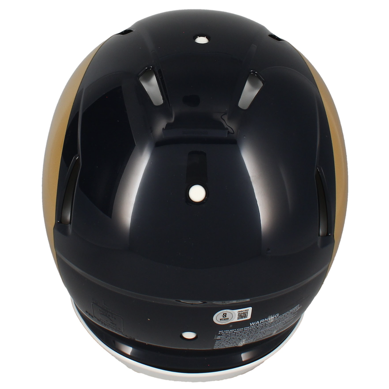 Marshall Faulk Autographed Rams Throwback Authentic Speed Helmet Beckett