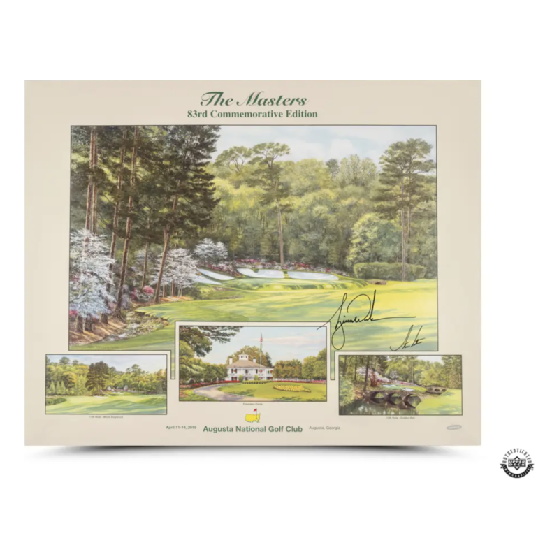 Tiger Woods Autographed 2019 Masters 24" x 30" Poster UDA