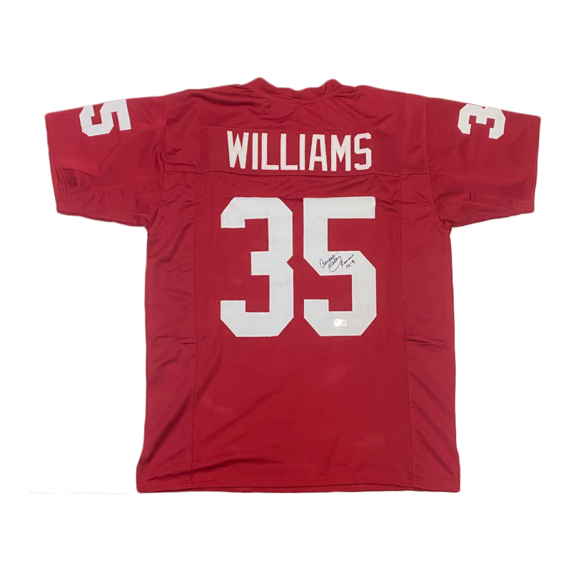 Aeneas Williams of the Arizona Cardinals Autographed Custom Red Jersey Beckett