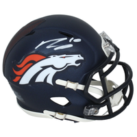 Bo Nix Autographed Denver Broncos 2024 Speed Mini Helmet Fanatics