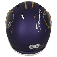 Zay Flowers Autographed Ravens 2024 Alternate Mini Speed Helmet Beckett