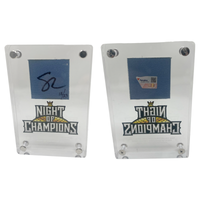 Seth Rollins Autographed WWE 2023 Match-Used Acrylic Display LE 23 Fanatics