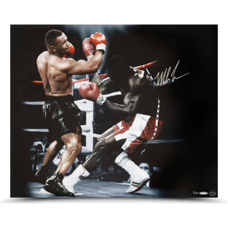 Mike Tyson Autographed "Bullied" 24x20 Photo UDA LE 100