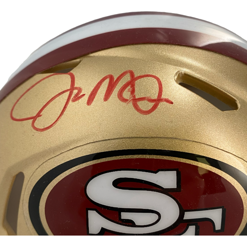 Joe Montana Autographed 49ers Throwback Mini Speed Helmet w/ Visor Beckett