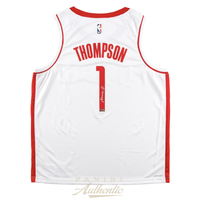 Amen Thompson Autographed Houston Rockets White Swingman Jersey Panini