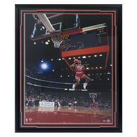 Michael Jordan Autographed "Scoreboard Dunk" 30" x 40" Framed Photograph UDA