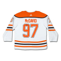 CONNOR MCDAVID Autographed Authentic White Adidas Edmonton Oilers Reverse Retro Jersey UDA