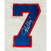 John Elway, Dan Marino, Joe Montana & Johnny Unitas Multi-Autographed Quarterbacks of the Century Jersey Mounted Memories LE 500
