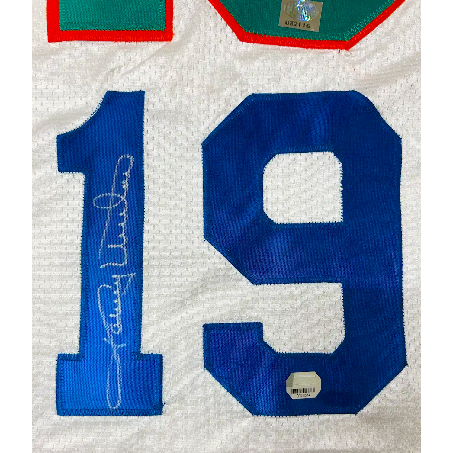 John Elway, Dan Marino, Joe Montana & Johnny Unitas Multi-Autographed Quarterbacks of the Century Jersey Mounted Memories LE 500