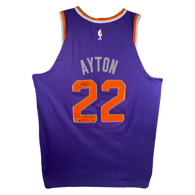 DEANDRE AYTON Autographed Phoenix Suns "2018 NBA #1 Pick" Authentic Jersey STEINER LE 1/22