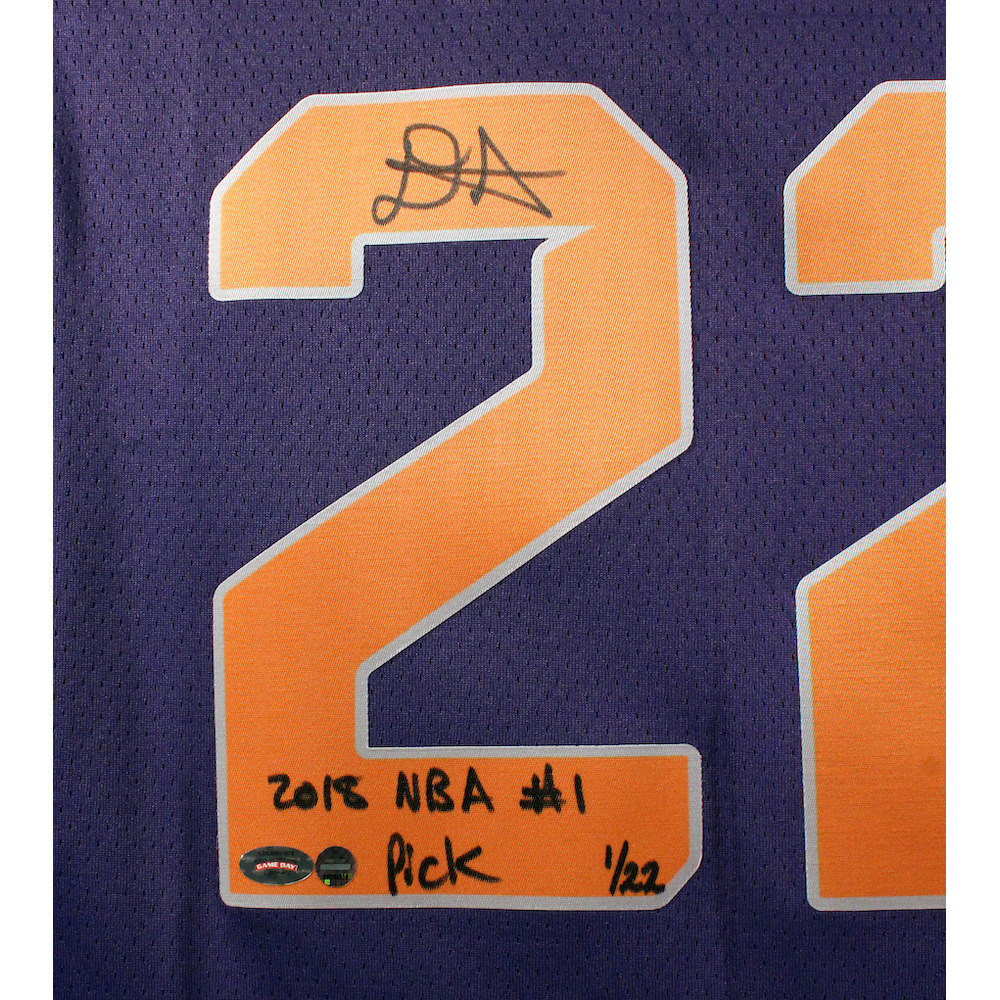 DEANDRE AYTON Autographed Phoenix Suns "2018 NBA #1 Pick" Swingman Jersey GDL LE 1/22