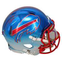 Josh Allen Autographed Chromed Bills Speed Authentic Helmet Beckett GDL LE 17/17