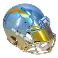 Justin Herbert Autographed Los Angeles Chargers Chromed Authentic Speed Helmet Beckett & GDL LE 1/10