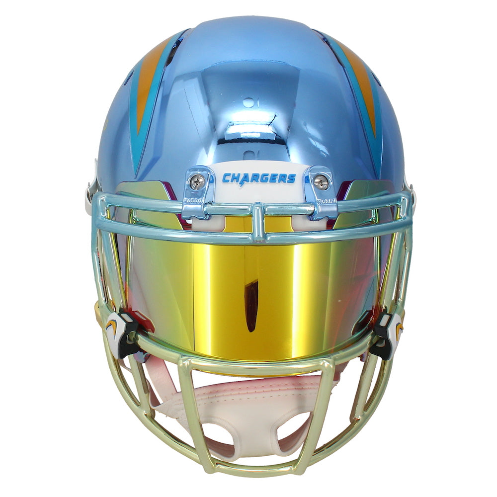 Justin Herbert Autographed Los Angeles Chargers Chromed Authentic Speed Helmet Beckett & GDL LE 1/10