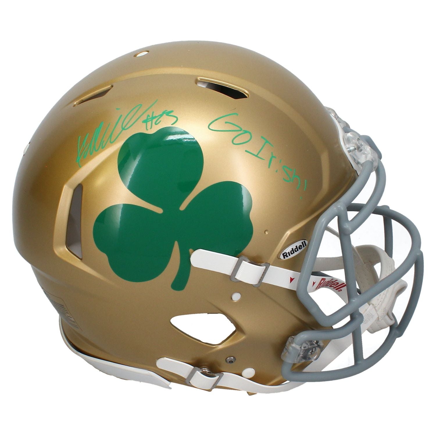 Kyren Williams Autographed "Go Irish" Alt. Authentic Helmet Beckett LE 23/23