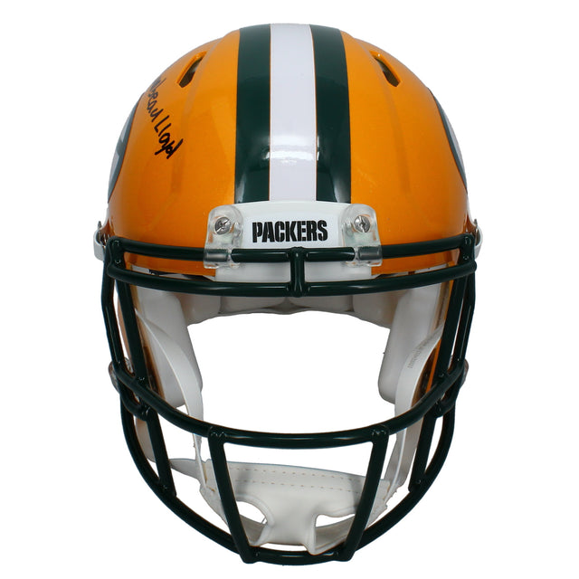 MarShawn Lloyd Autographed "#Lambeau Lloyd" Speed Helmet Beckett / GDL LE 1/32