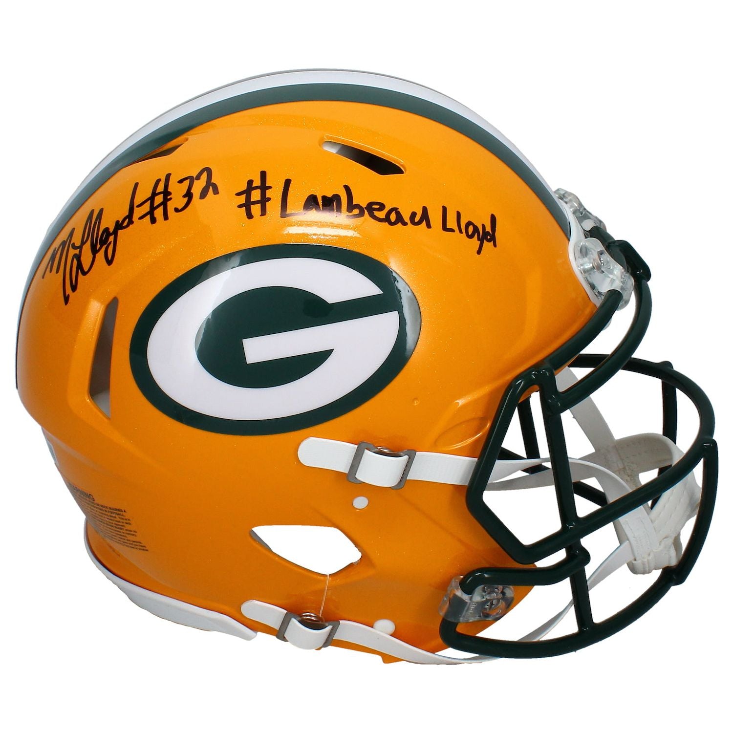 MarShawn Lloyd Autographed "#Lambeau Lloyd" Speed Helmet Beckett / GDL LE 1/32