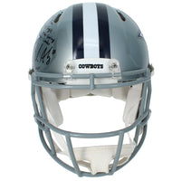 Brandon Aubrey Autographed/Triple Inscribed Dallas Cowboys Speed Authentic Helmet Beckett Witnessed LE 17/17